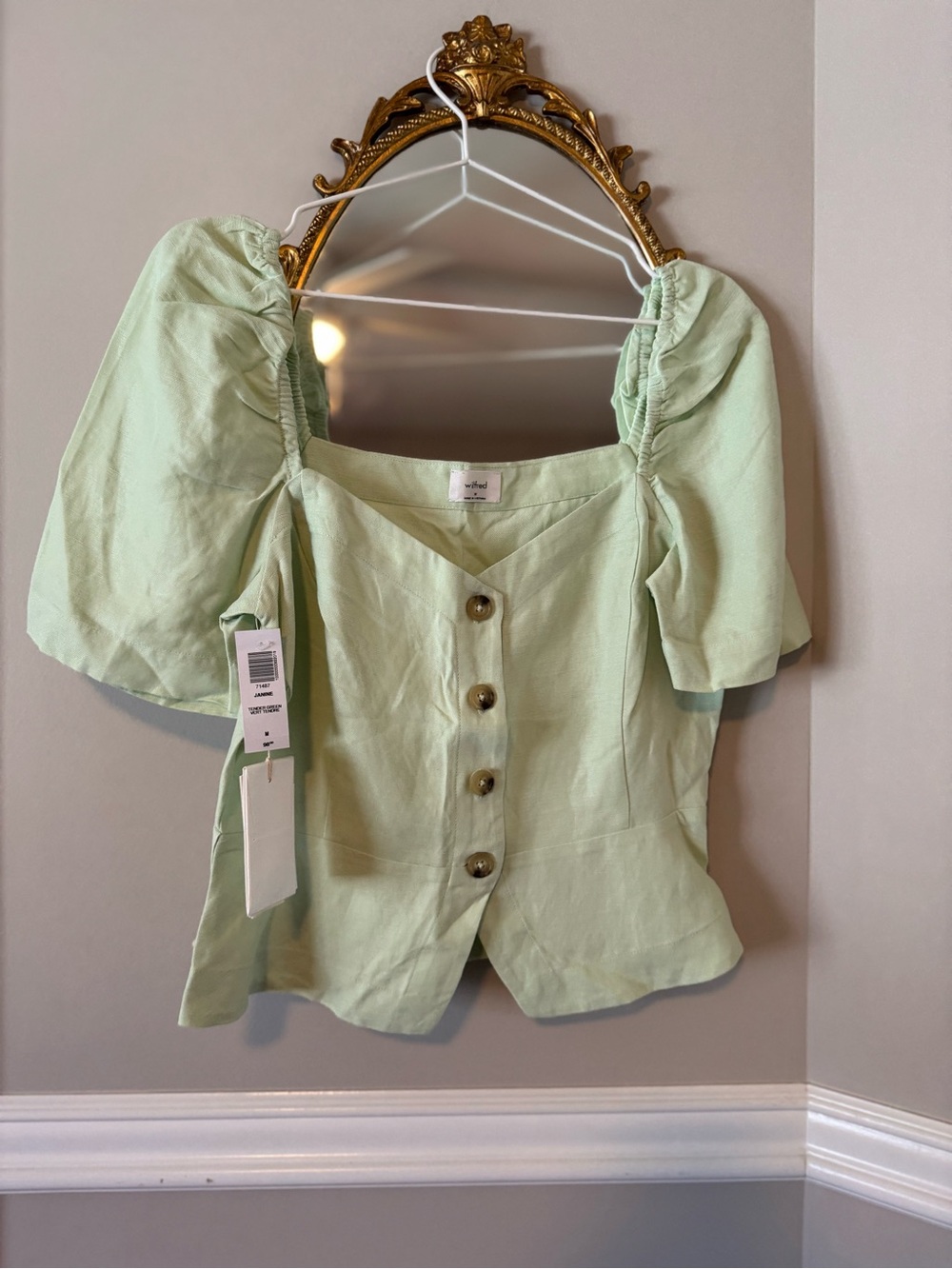 Wilfred Janine Button-Front Top - Mint